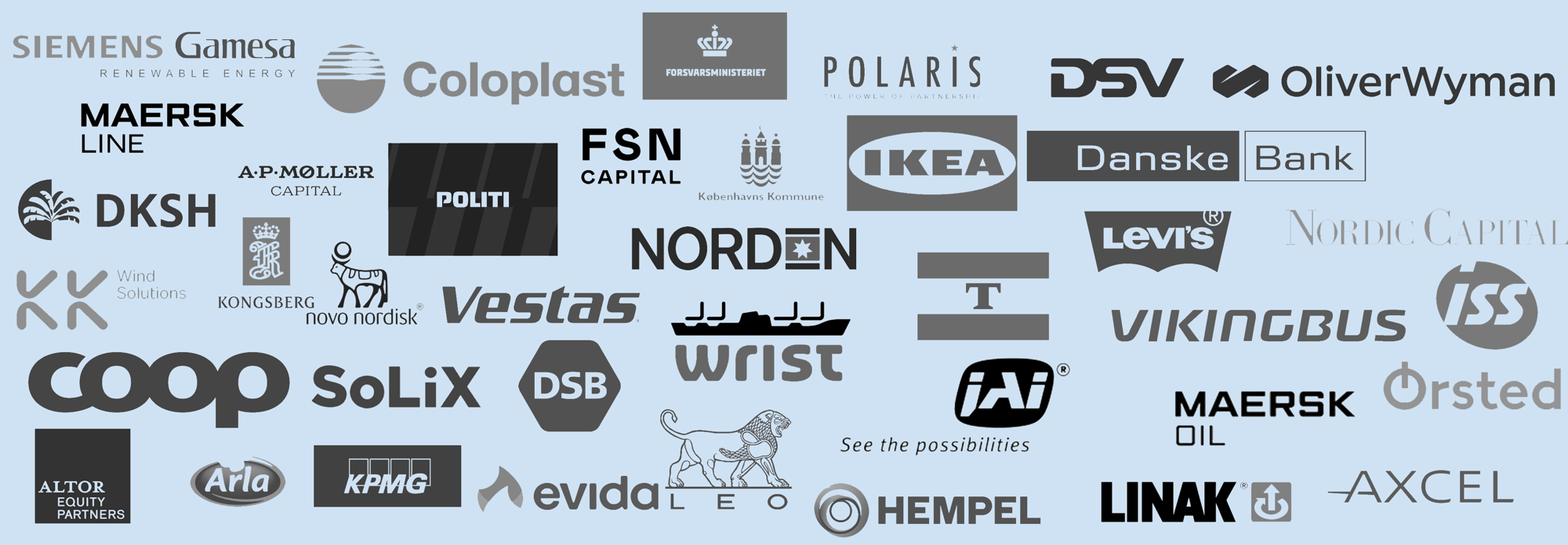 Logo collection light blue background